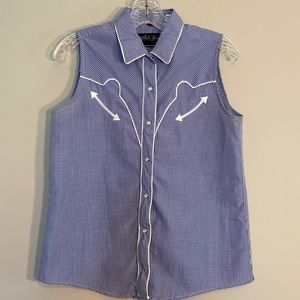 White Horse Western Button Down Shirt with Pearl Buttons